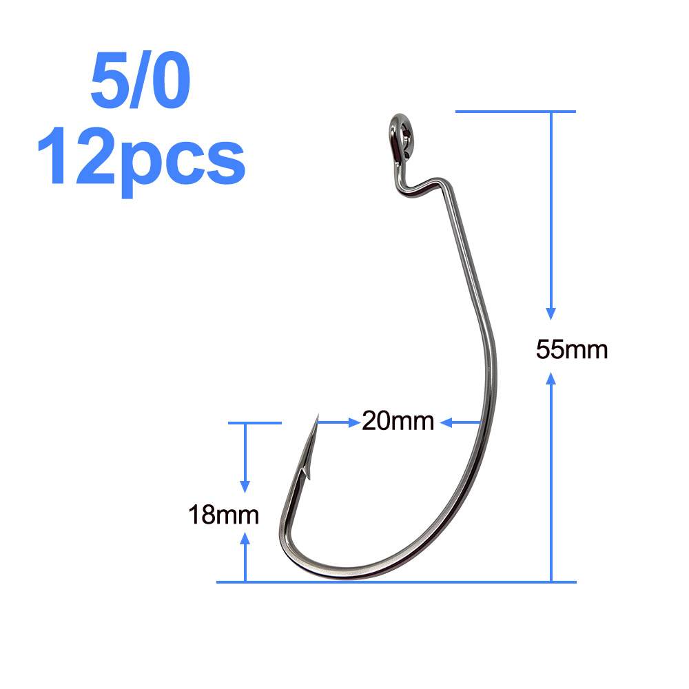 ESFISHING Bù Đắp Móc Thép Carb - đánh giá và giá Fishing Hook Size