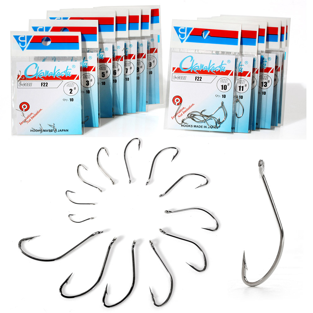 Ckamakastu F22 Trắng Nước Mặn  - đánh giá và giá Fishing Hook Offset