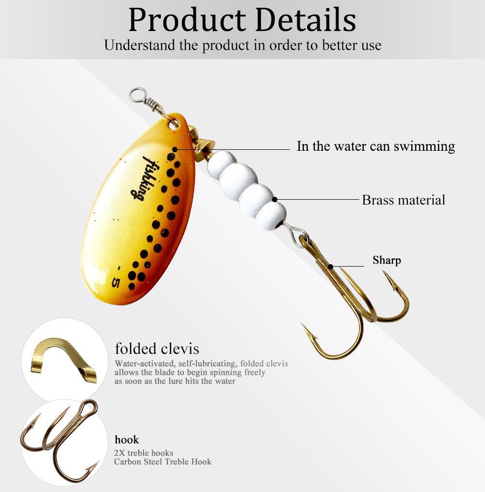 1pcs Spinner Bait 3.9/4.6/7.4/ - đánh giá và giá Fishing Hook Treble