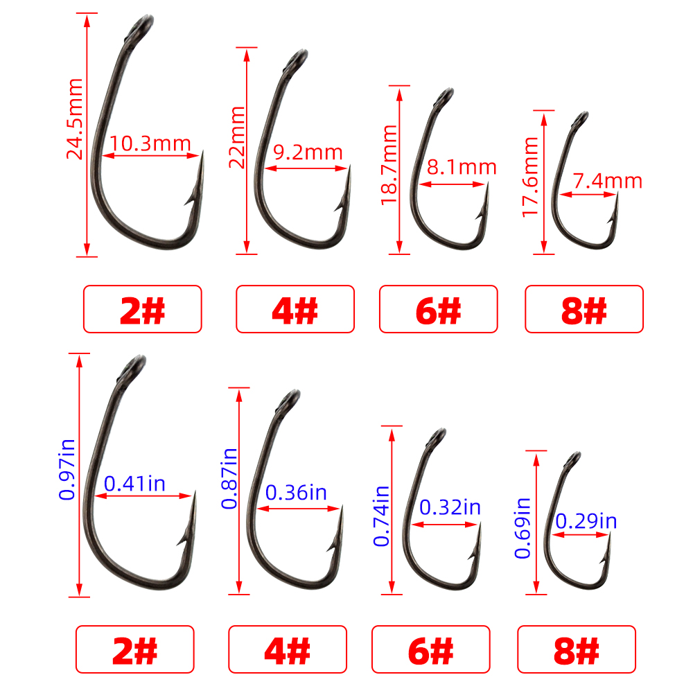 30pcs PTFE Coated High Carbon  - đánh giá và giá Fishing Hook Assortment