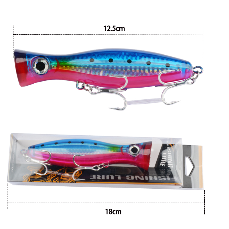 1pc 43g Big Popper Floating Wo - đánh giá và giá Fishing Hook Size