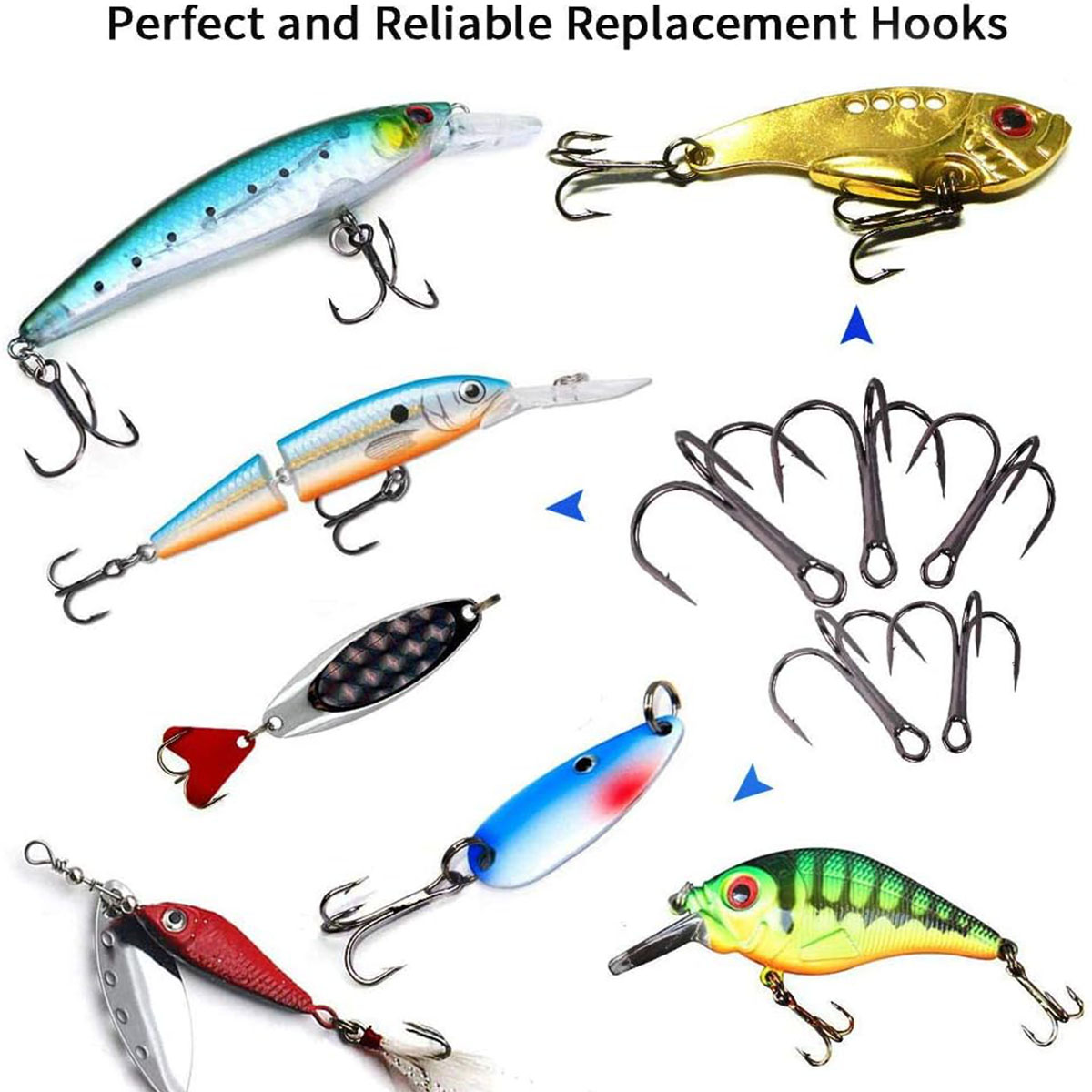 50/100pcs/box Fishing Treble H - đánh giá và giá Fishing Hook Circle