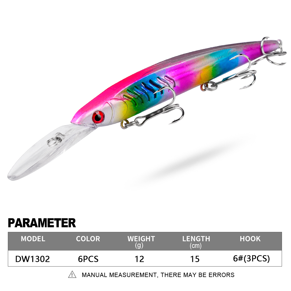 PROBEROS 15cm 12g Large Minnow - đánh giá và giá Fishing Hook Size