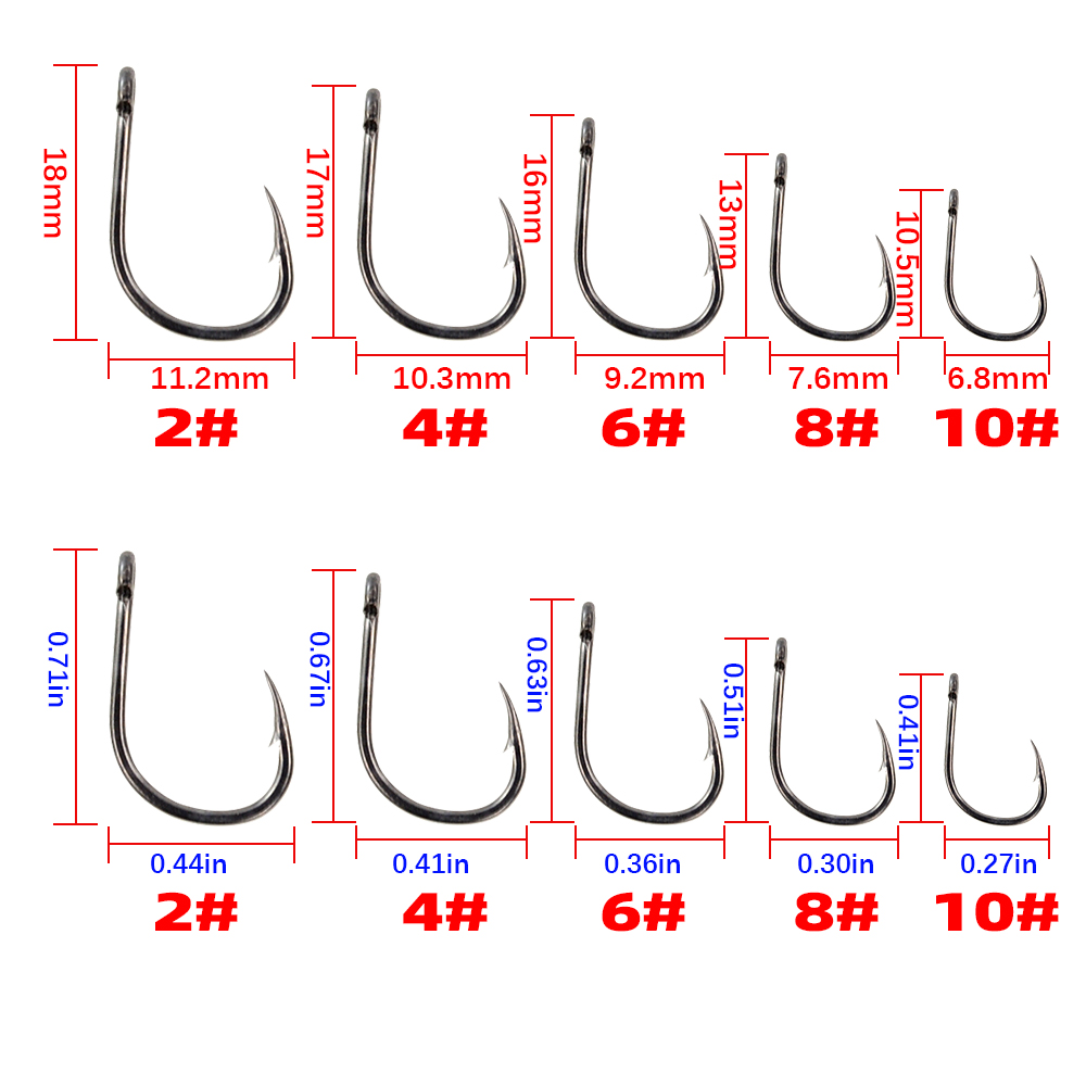 Hirisi 150Pcs X505 PTFE Coated - đánh giá và giá Fishing Hook Assortment
